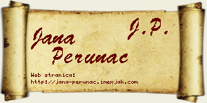 Jana Perunac vizit kartica